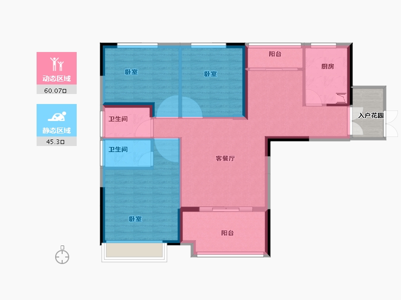 河南省-洛阳市-恒生光合城住宅-99.00-户型库-动静分区