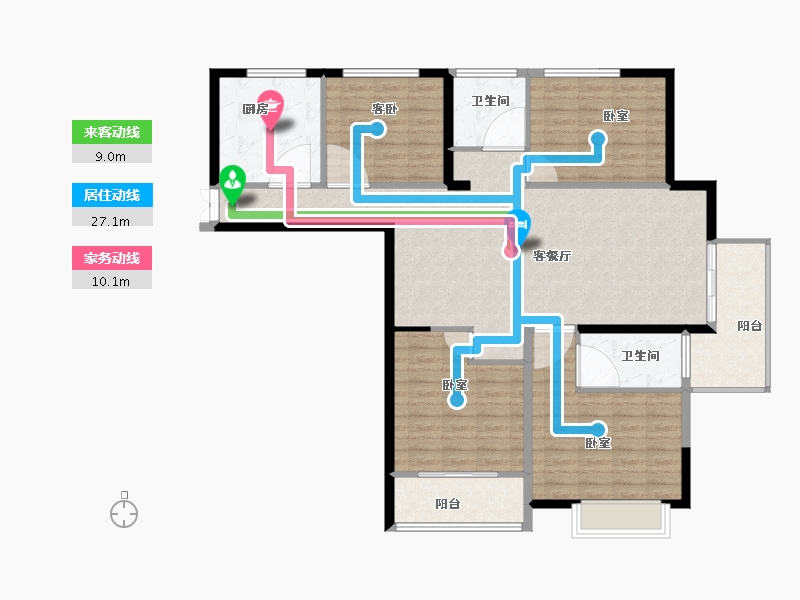 河南省-洛阳市-恒生光合城住宅-123.00-户型库-动静线