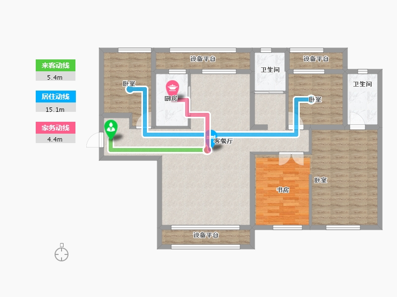 新疆维吾尔自治区-乌鲁木齐市-秦基澜城-109.51-户型库-动静线