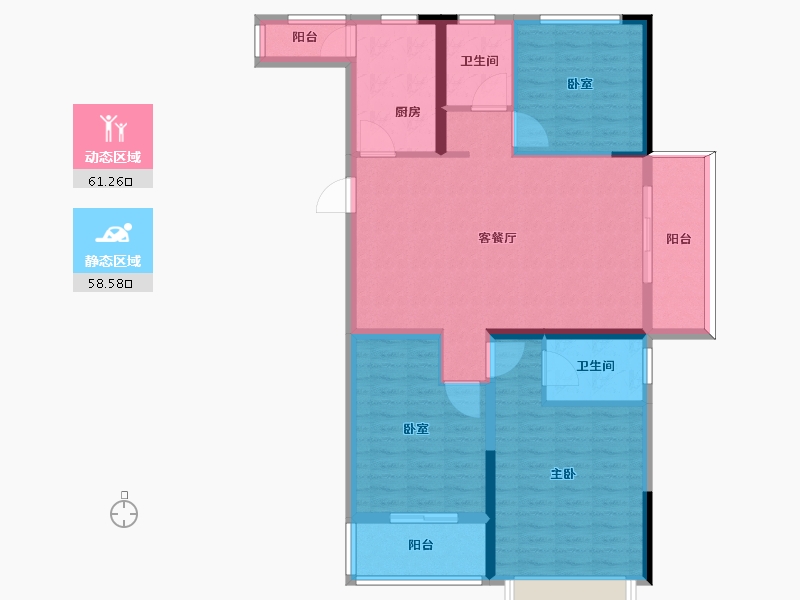 山东省-烟台市-青山翠谷-108.01-户型库-动静分区