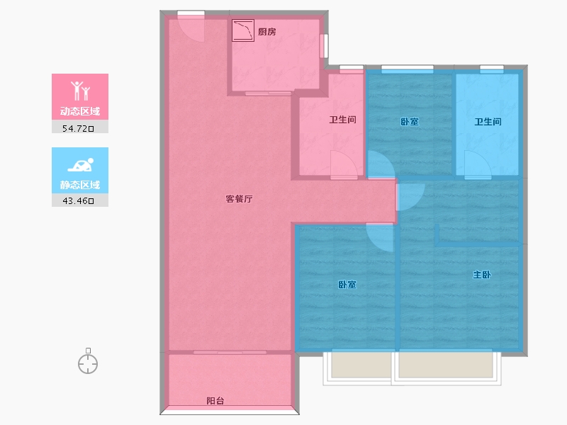 山东省-济南市-中铁诺德生态城-88.24-户型库-动静分区