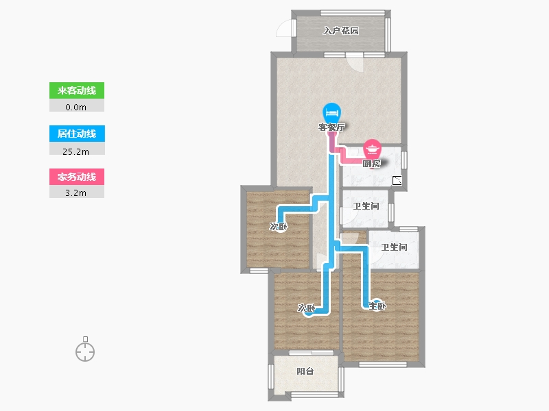 福建省-福州市-宏江翡翠湾-90.00-户型库-动静线