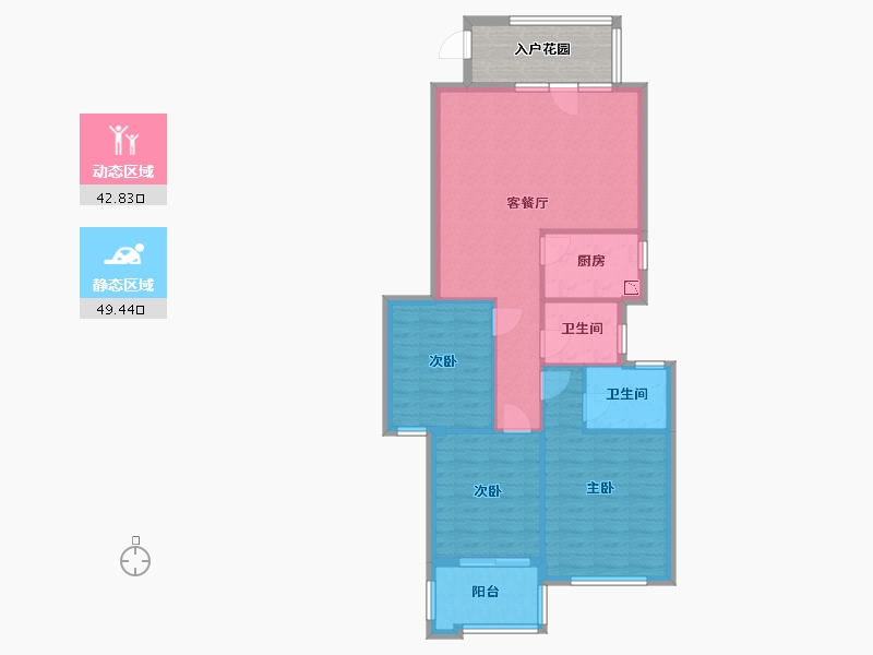 福建省-福州市-宏江翡翠湾-90.00-户型库-动静分区