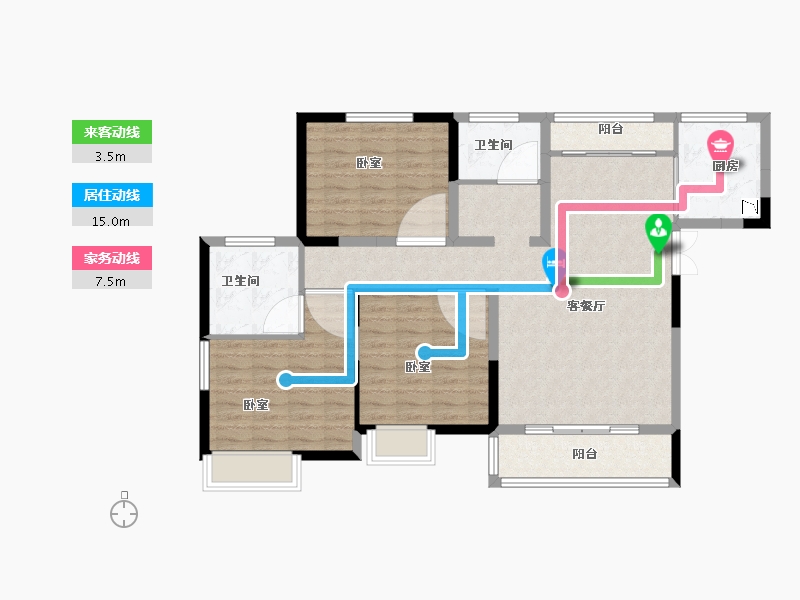 河南省-开封市-兰考时代广场-104.00-户型库-动静线