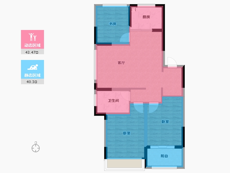 山东省-威海市-威建怡康苑-74.34-户型库-动静分区