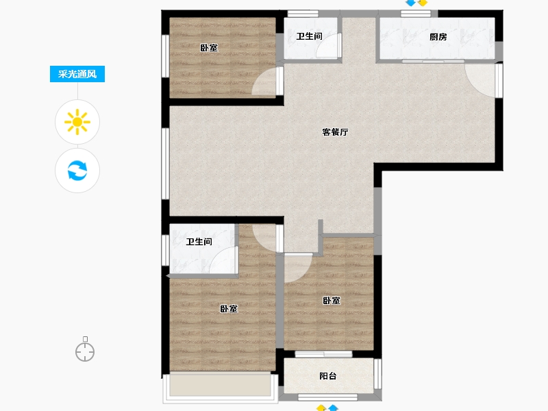 河南省-郑州市-融创蘭园-99.01-户型库-采光通风