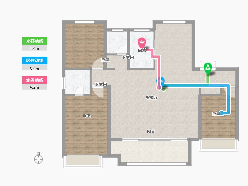 山东省-临沂市-房源·西岸公园-118.00-户型库-动静线