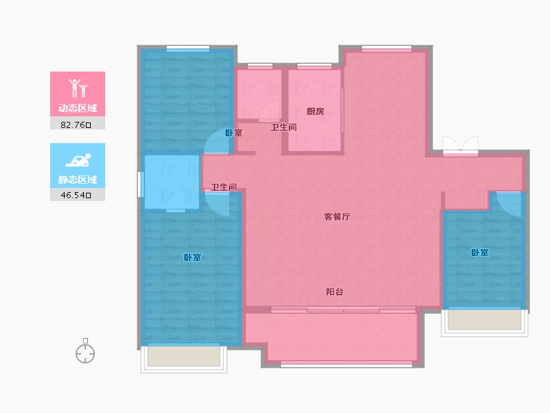 山东省-临沂市-房源·西岸公园-118.00-户型库-动静分区