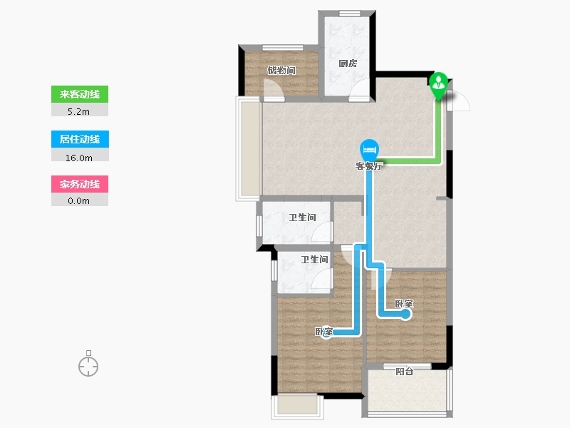 安徽省-黄山市-顺通惠仁诚苑-100.00-户型库-动静线