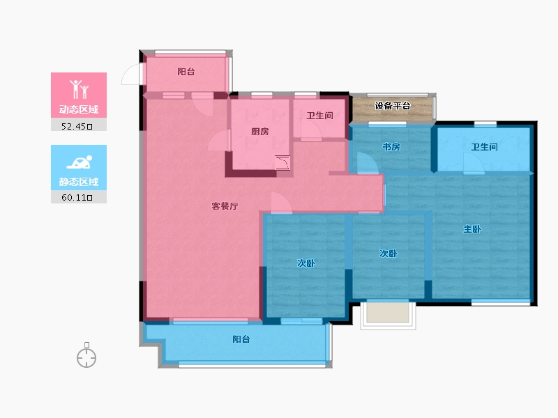 安徽省-蚌埠市-蚌埠淮上万达广场-102.40-户型库-动静分区