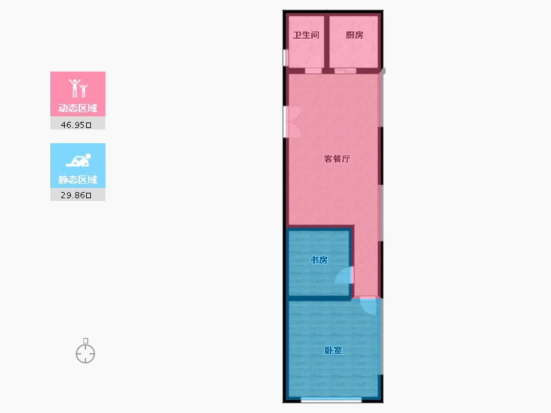 安徽省-黄山市-黄山颐高广场（空中书院）-68.75-户型库-动静分区