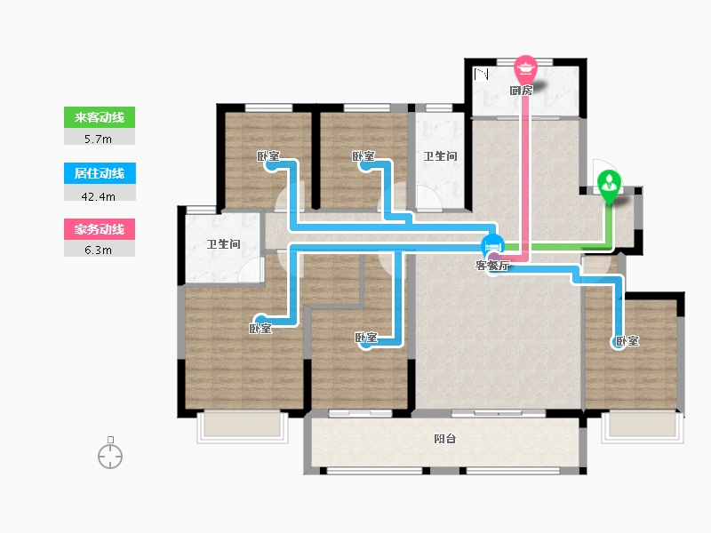 河南省-安阳市-建业凤凰城北岸-146.24-户型库-动静线