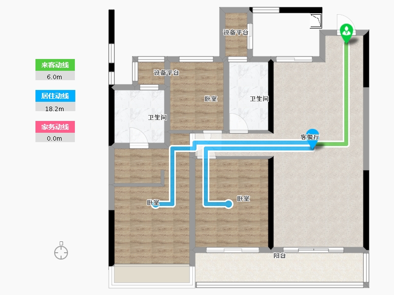 浙江省-绍兴市-中国铁建花语江南-104.00-户型库-动静线