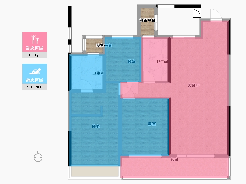 浙江省-绍兴市-中国铁建花语江南-104.00-户型库-动静分区