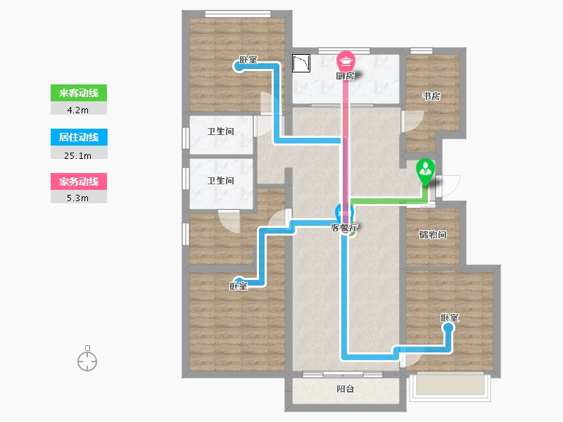 河南省-郑州市-融创城开瓏府-114.00-户型库-动静线