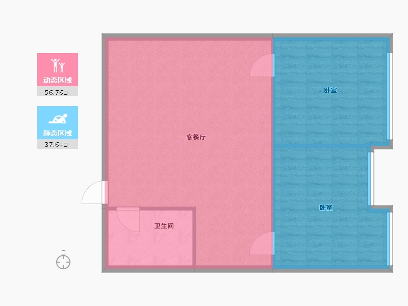 河南省-郑州市-银基C5-88.00-户型库-动静分区