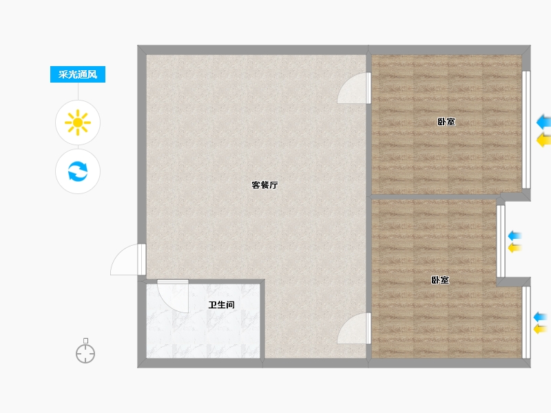 河南省-郑州市-银基C5-88.00-户型库-采光通风