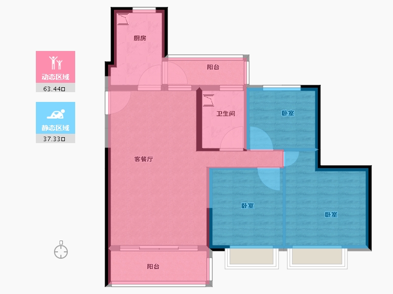 河南省-开封市-郑东恒大滨河悦府-90.01-户型库-动静分区