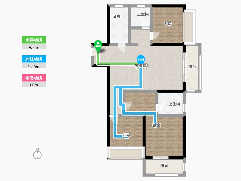 河南省-郑州市-中海锦城-86.99-户型库-动静线