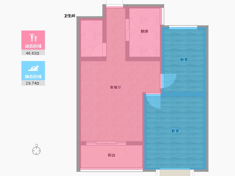 山东省-聊城市-汇利幸福里-67.87-户型库-动静分区