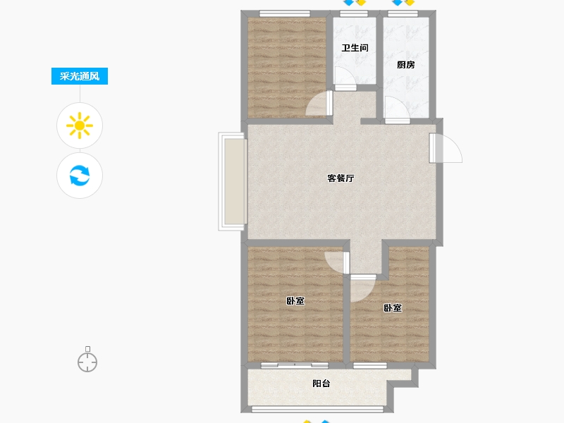 山东省-聊城市-壹号院-93.78-户型库-采光通风