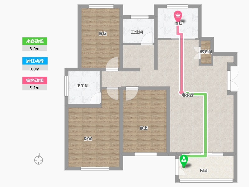 河南省-安阳市-领秀蓝岸-110.29-户型库-动静线