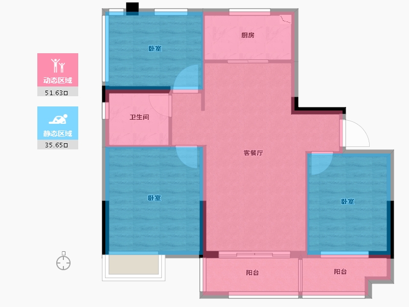 安徽省-合肥市-高速时代首府-78.00-户型库-动静分区