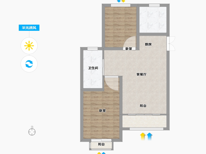 山东省-聊城市-康寿村-68.02-户型库-采光通风