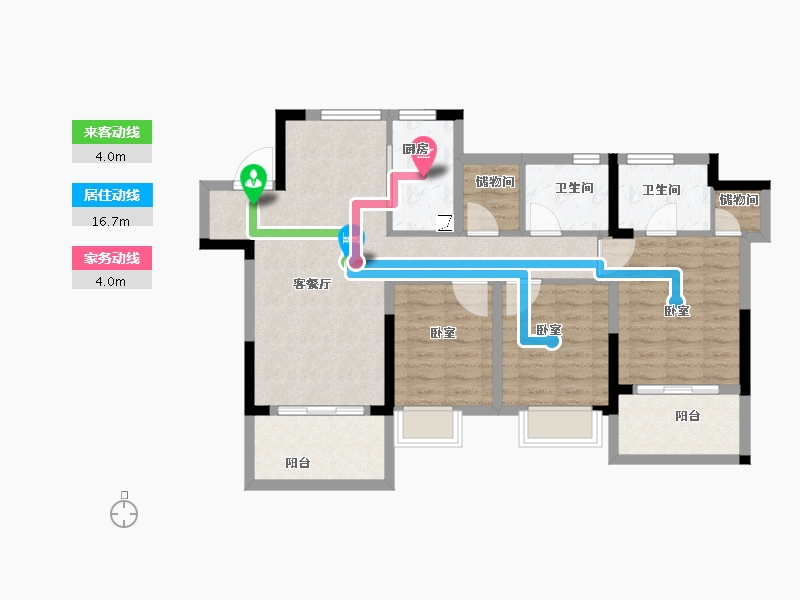 安徽省-合肥市-高速时代首府-91.98-户型库-动静线