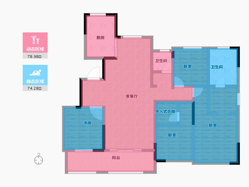 河南省-洛阳市-绿城桃花源-136.00-户型库-动静分区