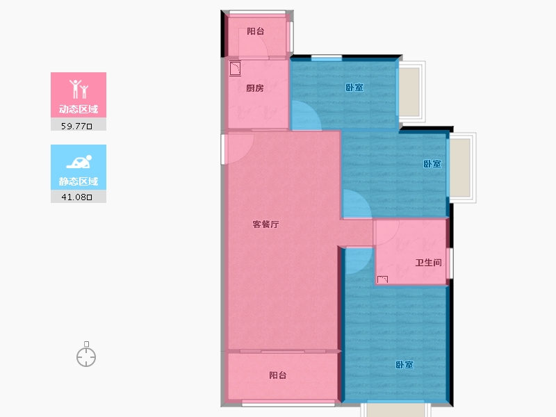 河南省-开封市-郑东恒大滨河悦府-92.01-户型库-动静分区