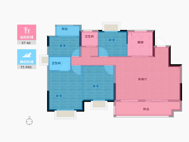 河南省-开封市-中闽·杞国和院-112.14-户型库-动静分区