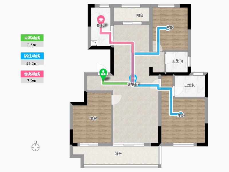 安徽省-蚌埠市-祥源·祥和府-94.41-户型库-动静线