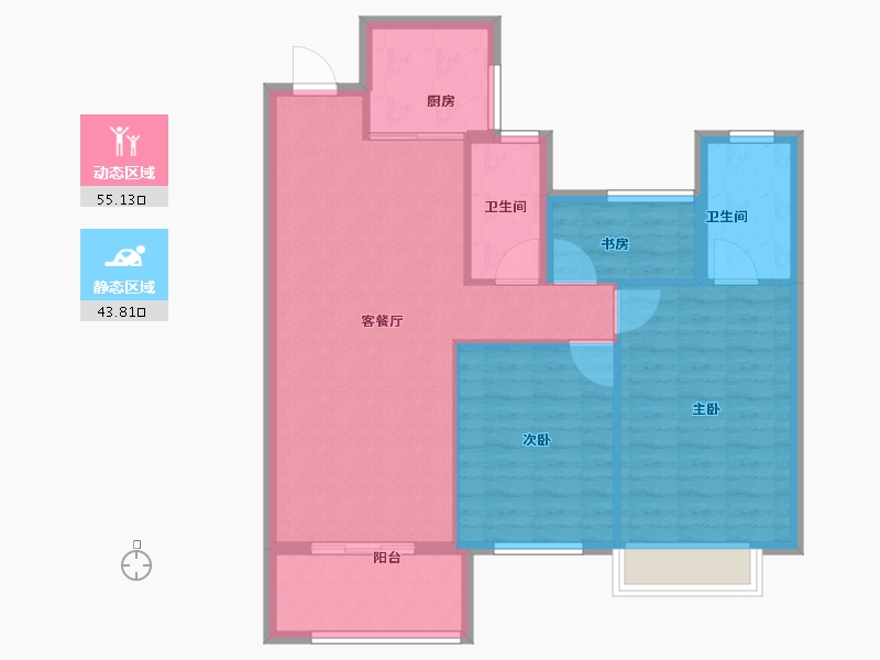 安徽省-黄山市-顺通惠仁诚苑-90.00-户型库-动静分区