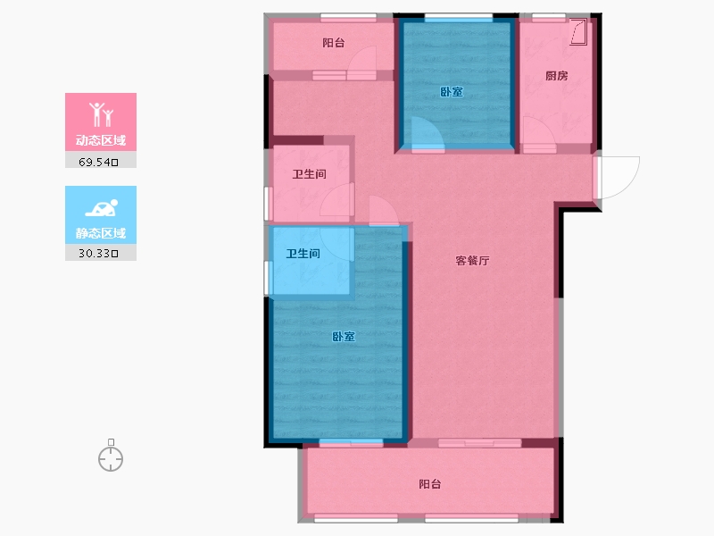 河南省-郑州市-融侨美域-88.37-户型库-动静分区