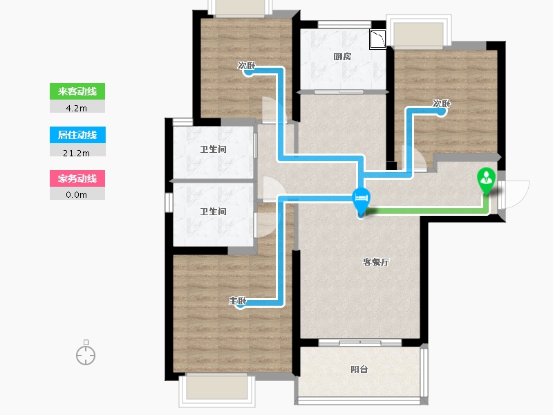 福建省-福州市-海伦堡·观山府-90.00-户型库-动静线