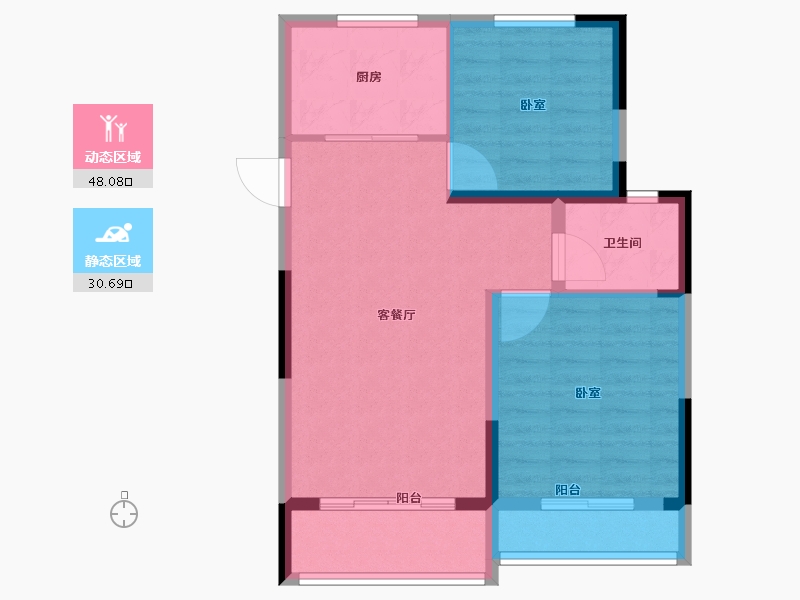 山东省-烟台市-青山翠谷-71.00-户型库-动静分区