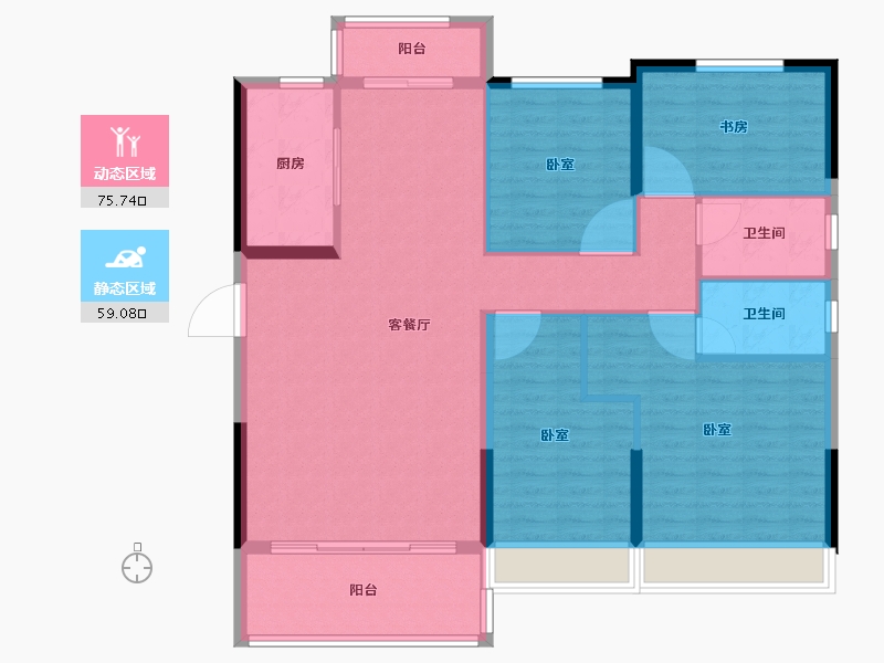 山东省-德州市-德州碧桂园天御-123.00-户型库-动静分区