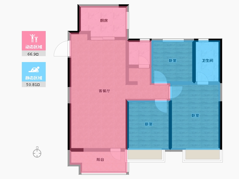 山东省-聊城市-民生金科·集美壹品-105.00-户型库-动静分区