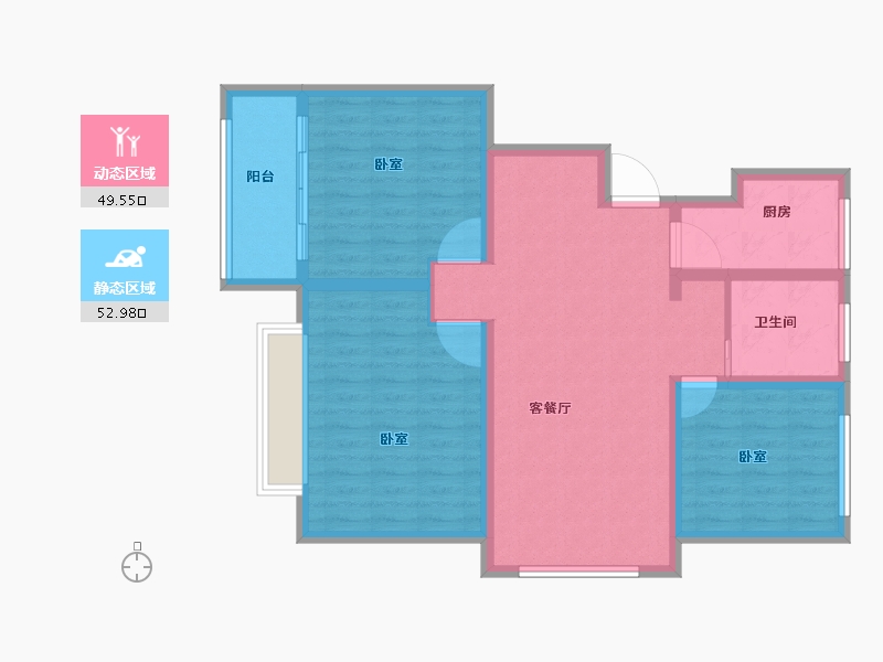 山东省-菏泽市-曹县金纬国宾府-92.00-户型库-动静分区