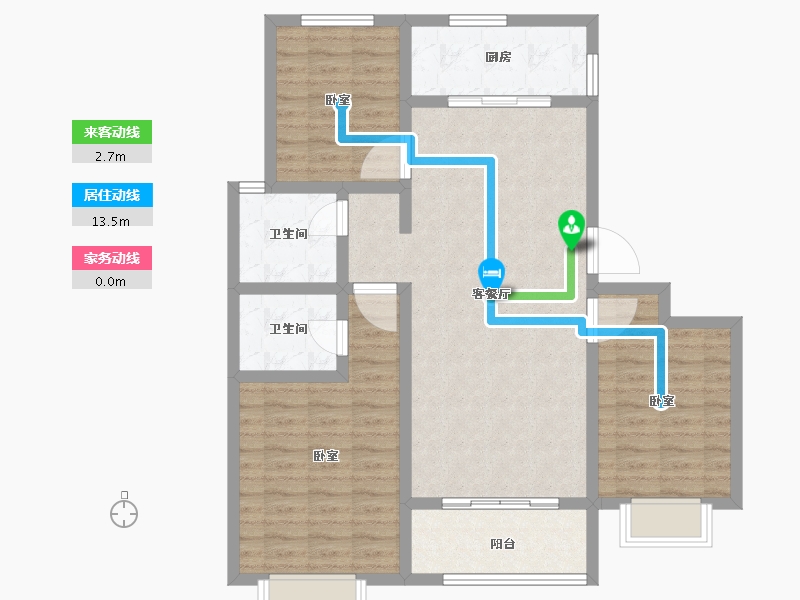 山东省-菏泽市-枫庭世家-95.85-户型库-动静线