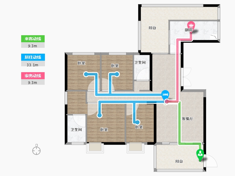 河南省-洛阳市-美景嘉园-150.18-户型库-动静线