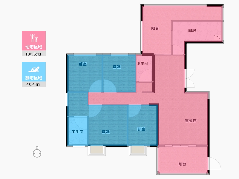 河南省-洛阳市-美景嘉园-150.18-户型库-动静分区