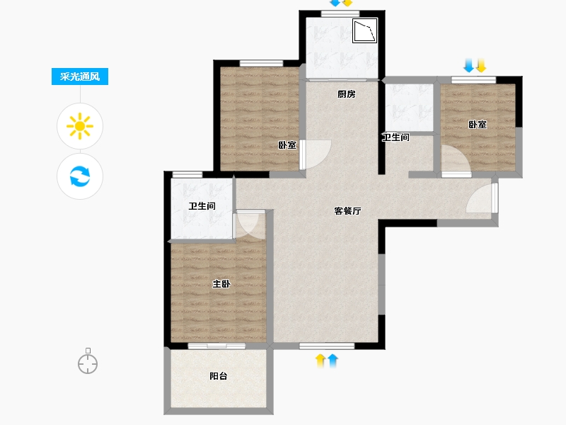 河南省-洛阳市-古都天玺-100.00-户型库-采光通风