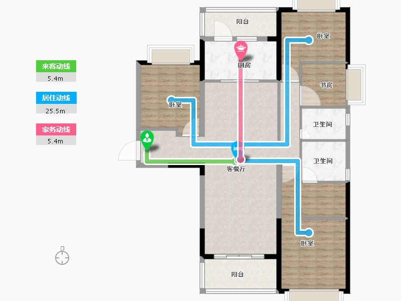 河南省-安阳市-林州恒大悦府-131.67-户型库-动静线