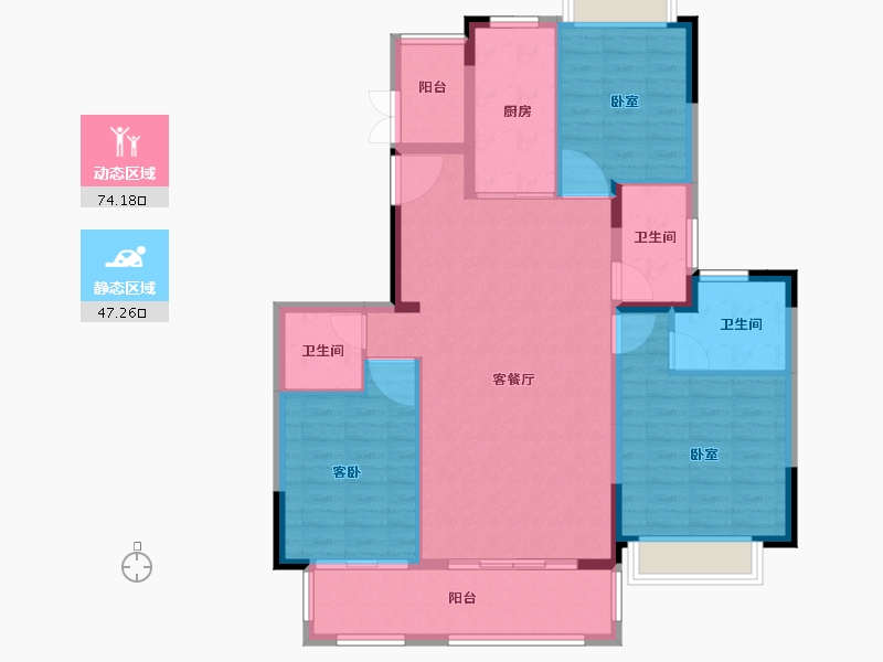 河南省-新乡市-开封恒大文化旅游城-109.96-户型库-动静分区