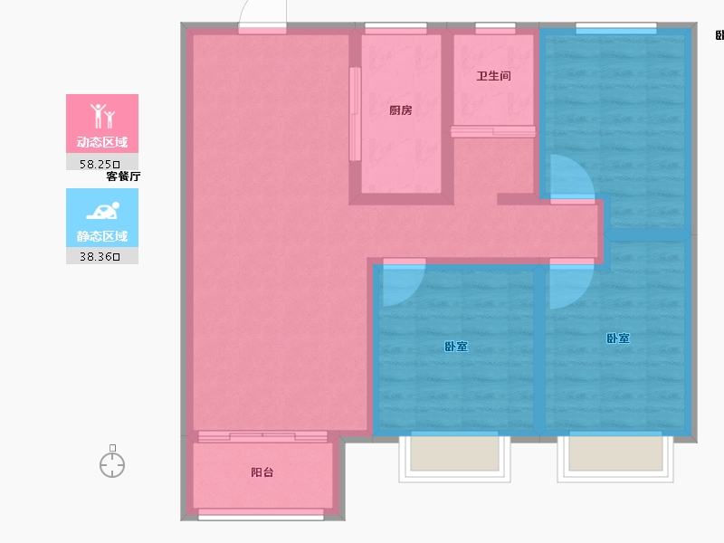 山东省-聊城市-锦绣翡翠城-86.00-户型库-动静分区