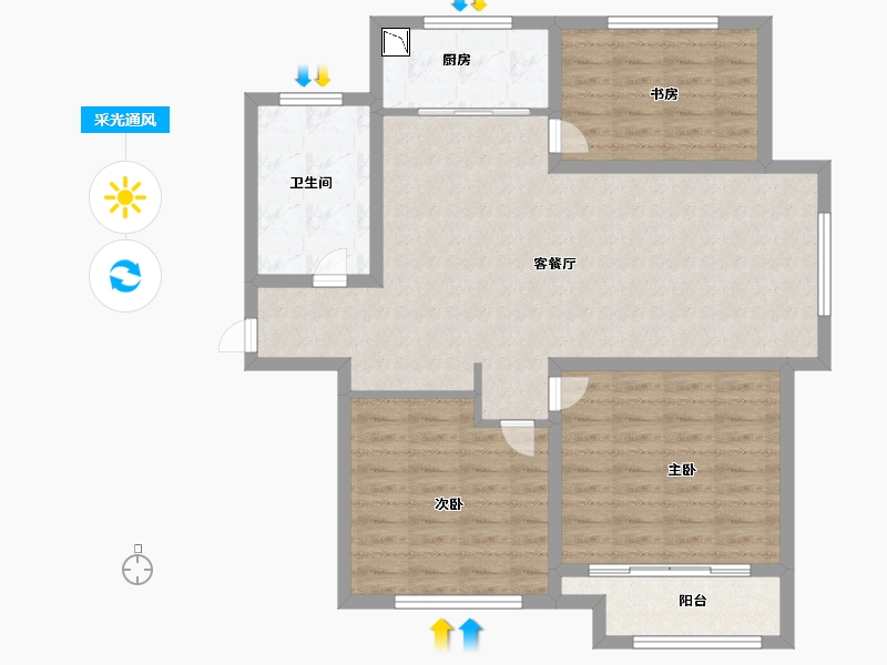 山东省-济南市-中国铁建明山秀水-94.99-户型库-采光通风