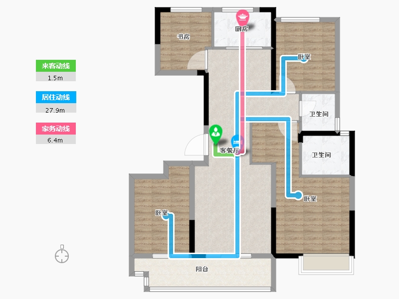 河南省-郑州市-昌建翡翠苑-110.00-户型库-动静线