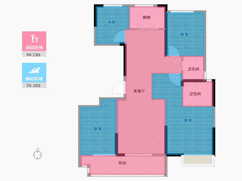 河南省-郑州市-昌建翡翠苑-110.00-户型库-动静分区